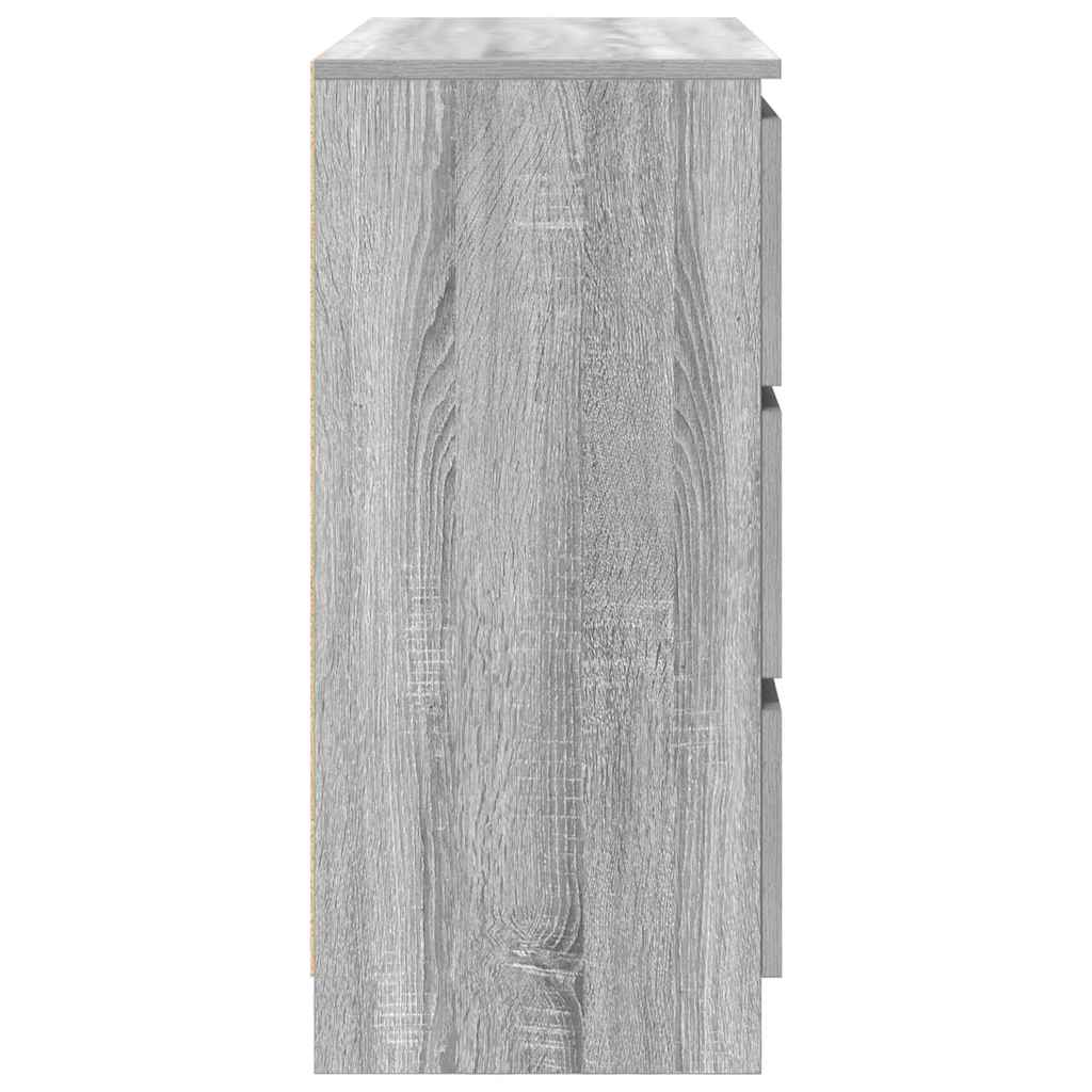 Dressoir 80x35x76 cm spaanplaat grijs sonoma is nu te koop bij PeponiXL, paradijselijk wonen!