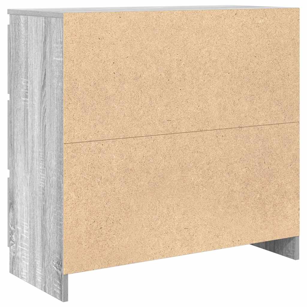 Dressoir 80x35x76 cm spaanplaat grijs sonoma is nu te koop bij PeponiXL, paradijselijk wonen!