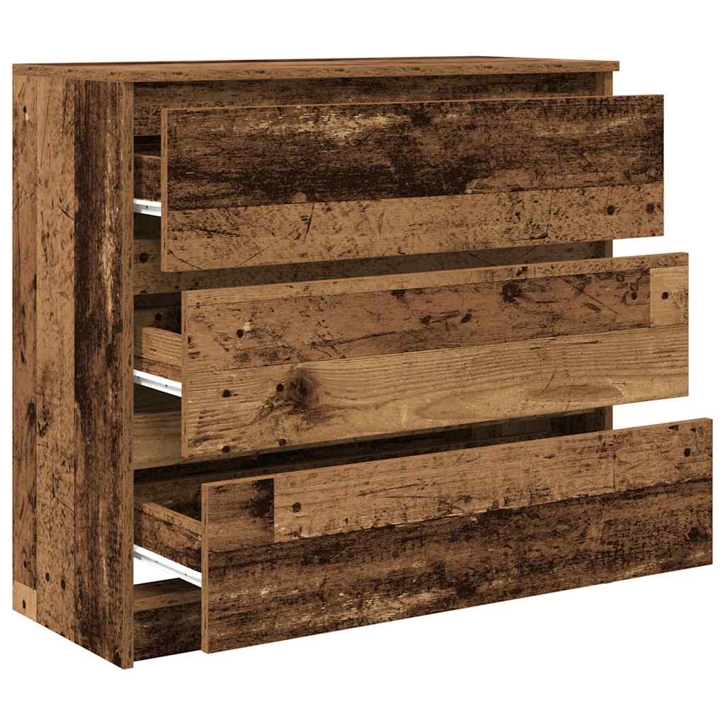 Dressoir 80x35x76 cm spaanplaat oud hout is nu te koop bij PeponiXL, paradijselijk wonen!