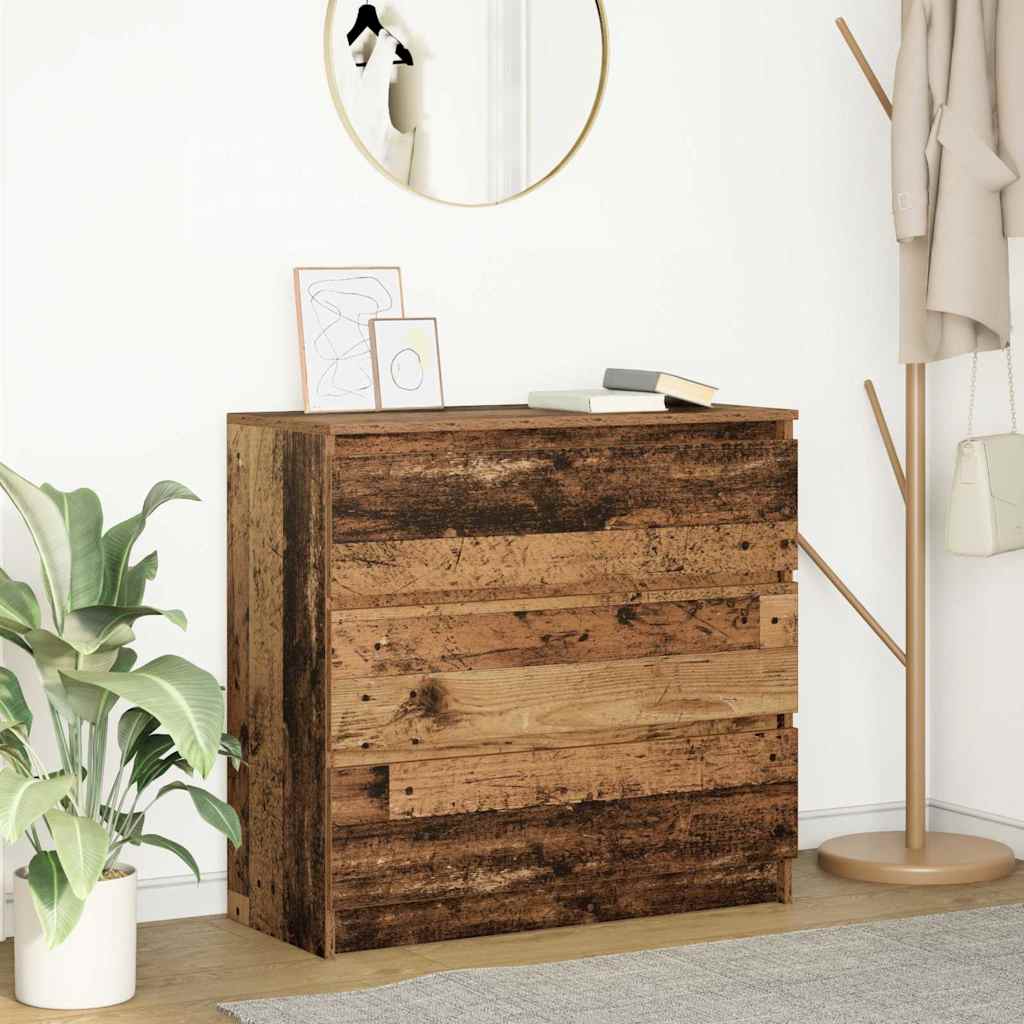Dressoir 80x35x76 cm spaanplaat oud hout is nu te koop bij PeponiXL, paradijselijk wonen!