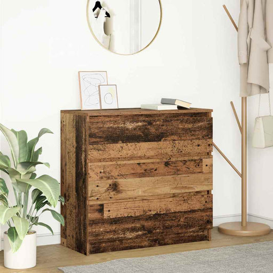 Dressoir 80x35x76 cm spaanplaat oud hout is nu te koop bij PeponiXL, paradijselijk wonen!