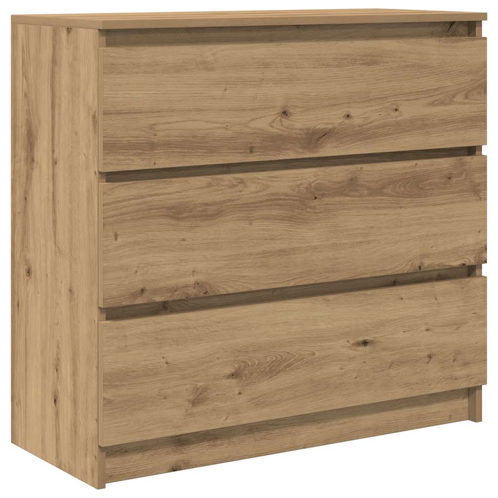 Dressoir 80x35x76 cm spaanplaat ambachtelijk eikenkleurig is nu te koop bij PeponiXL, paradijselijk wonen!