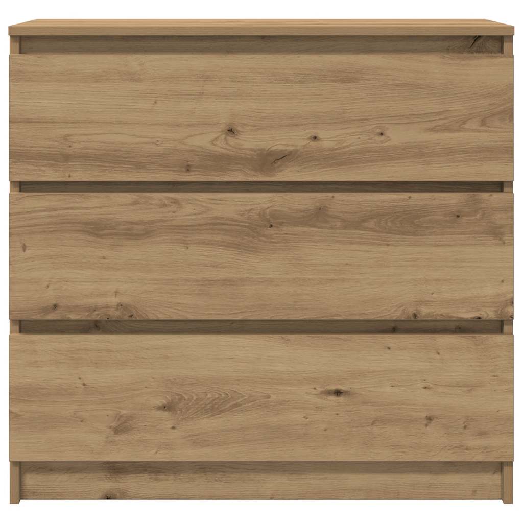 Dressoir 80x35x76 cm spaanplaat ambachtelijk eikenkleurig is nu te koop bij PeponiXL, paradijselijk wonen!