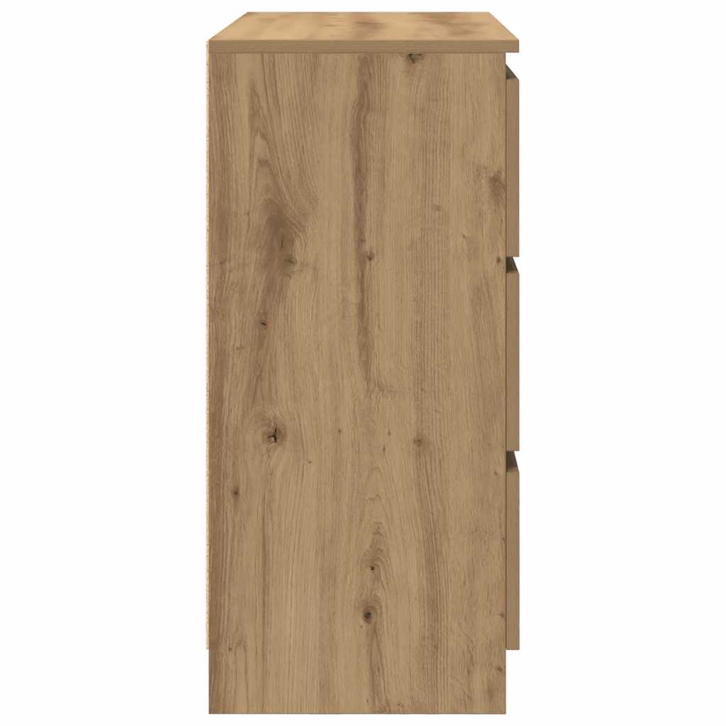 Dressoir 80x35x76 cm spaanplaat ambachtelijk eikenkleurig is nu te koop bij PeponiXL, paradijselijk wonen!