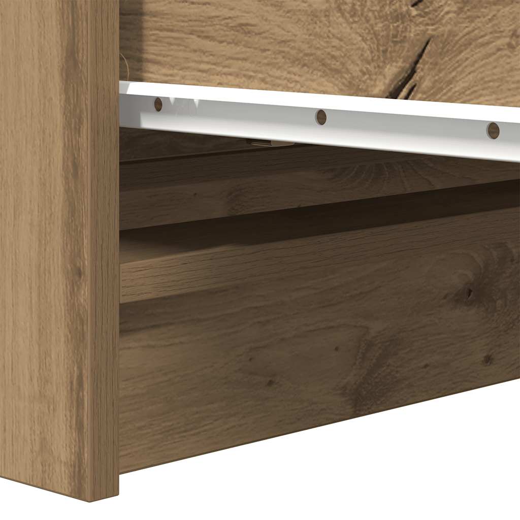 Dressoir 80x35x76 cm spaanplaat ambachtelijk eikenkleurig is nu te koop bij PeponiXL, paradijselijk wonen!