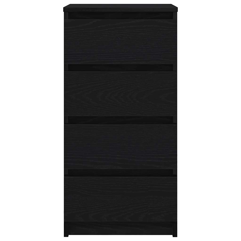 Dressoir 37,5x35x76 cm spaanplaat zwart eikenkleurig is nu te koop bij PeponiXL, paradijselijk wonen!