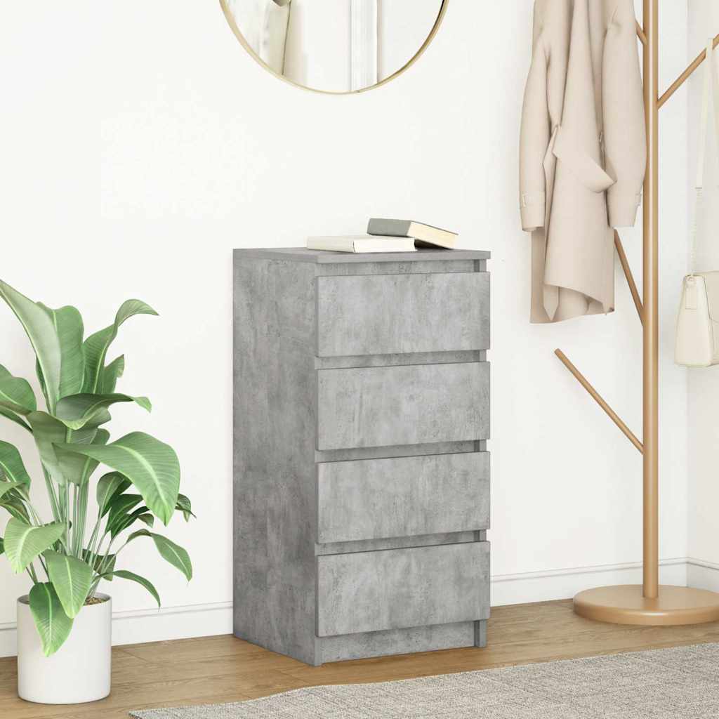 Dressoir 37,5x35x76 cm bewerkt hout betongrijs is nu te koop bij PeponiXL, paradijselijk wonen!