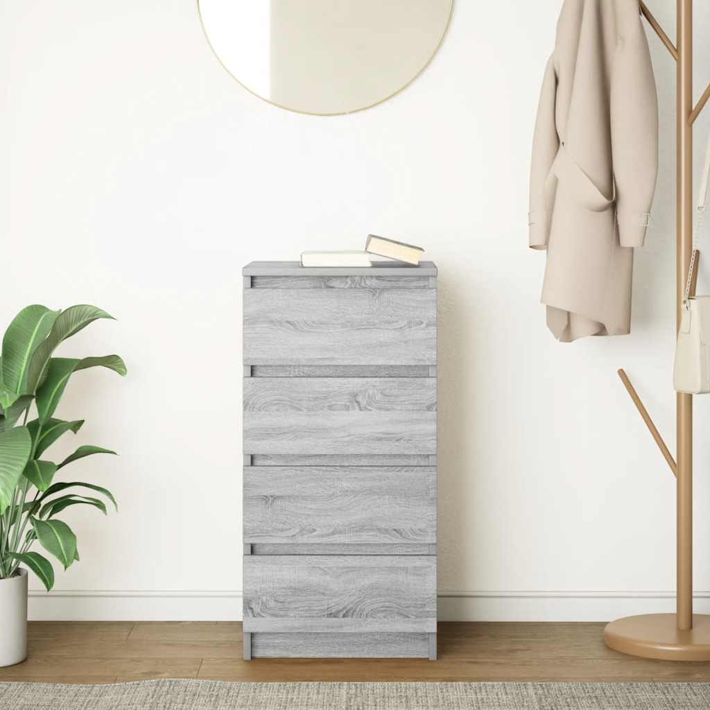 Dressoir 37,5x35x76 cm bewerkt hout grijs sonoma eikenkleurig is nu te koop bij PeponiXL, paradijselijk wonen!