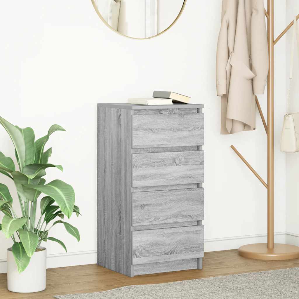 Dressoir 37,5x35x76 cm bewerkt hout grijs sonoma eikenkleurig is nu te koop bij PeponiXL, paradijselijk wonen!