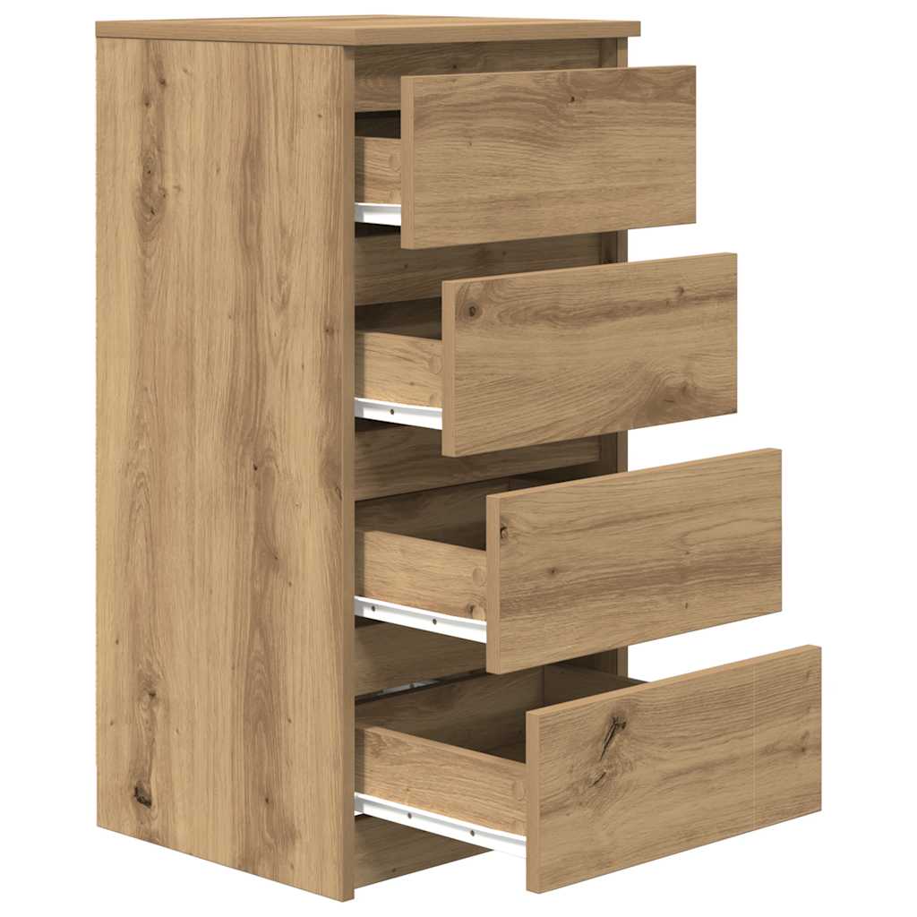 Dressoir 37,5x35x76 cm bewerkt hout artisanaal eikenkleurig is nu te koop bij PeponiXL, paradijselijk wonen!