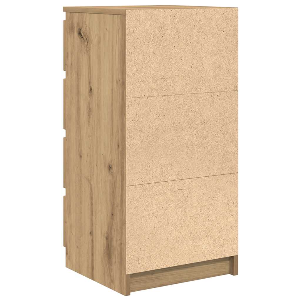 Dressoir 37,5x35x76 cm bewerkt hout artisanaal eikenkleurig is nu te koop bij PeponiXL, paradijselijk wonen!