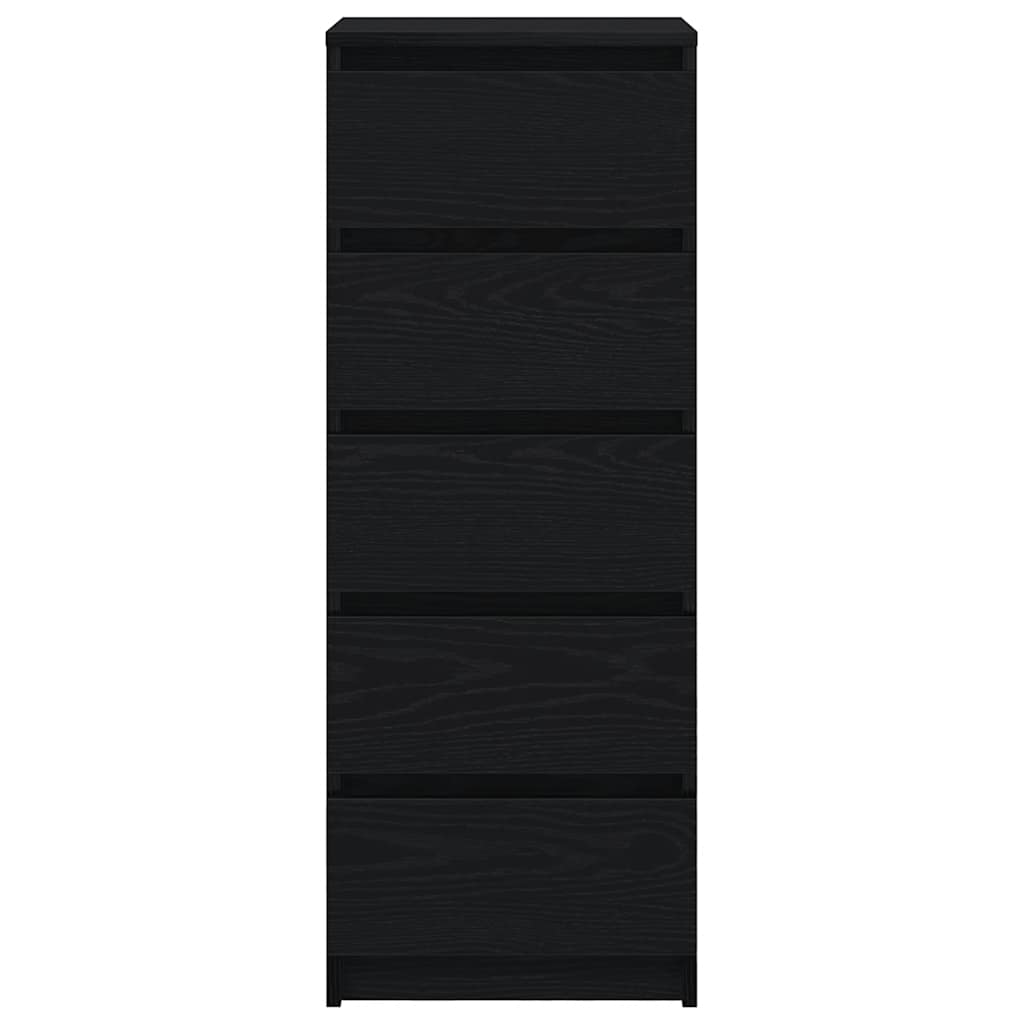 Dressoir met lades 37,5x35x99 cm spaanplaat zwart eikenkleurig is nu te koop bij PeponiXL, paradijselijk wonen!