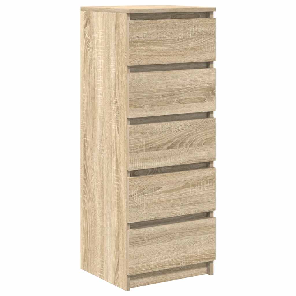 Dressoir met lades 37,5x35x99 cm spaanplaat sonoma eikenkleurig is nu te koop bij PeponiXL, paradijselijk wonen!