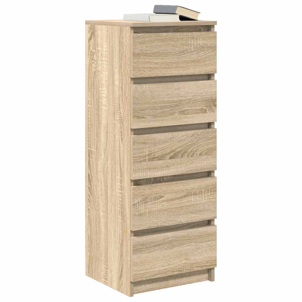 Dressoir met lades 37,5x35x99 cm spaanplaat sonoma eikenkleurig is nu te koop bij PeponiXL, paradijselijk wonen!