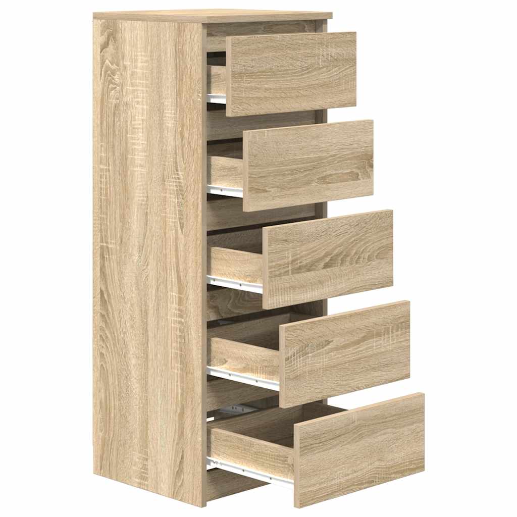 Dressoir met lades 37,5x35x99 cm spaanplaat sonoma eikenkleurig is nu te koop bij PeponiXL, paradijselijk wonen!
