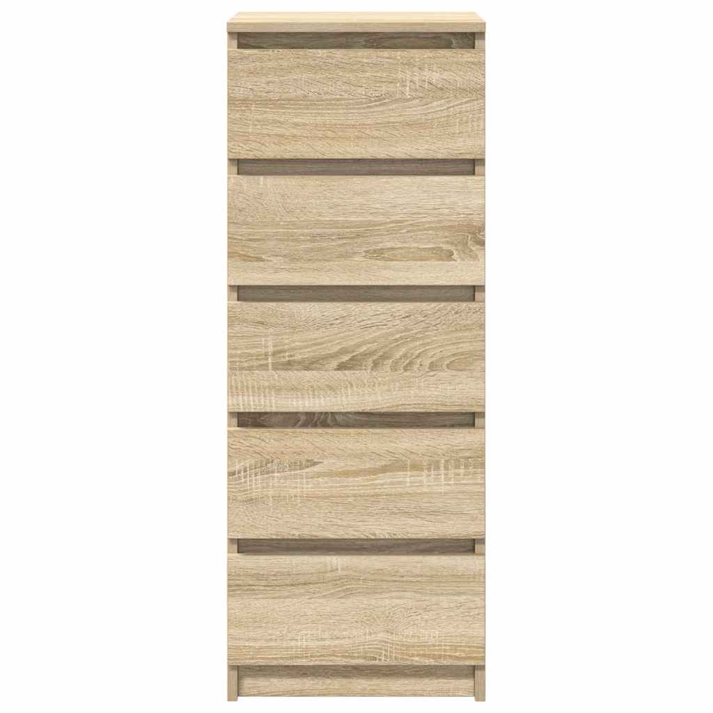 Dressoir met lades 37,5x35x99 cm spaanplaat sonoma eikenkleurig is nu te koop bij PeponiXL, paradijselijk wonen!