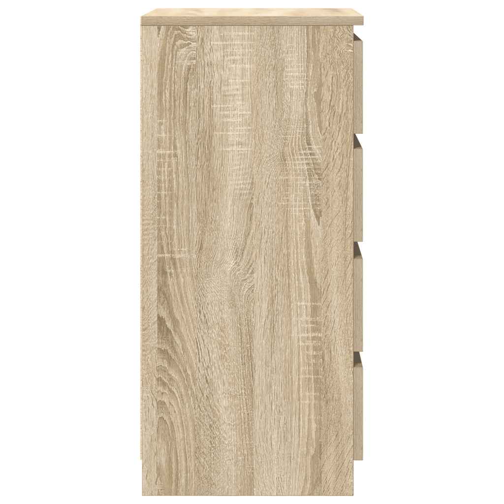 Dressoir met lades 37,5x35x99 cm spaanplaat sonoma eikenkleurig is nu te koop bij PeponiXL, paradijselijk wonen!