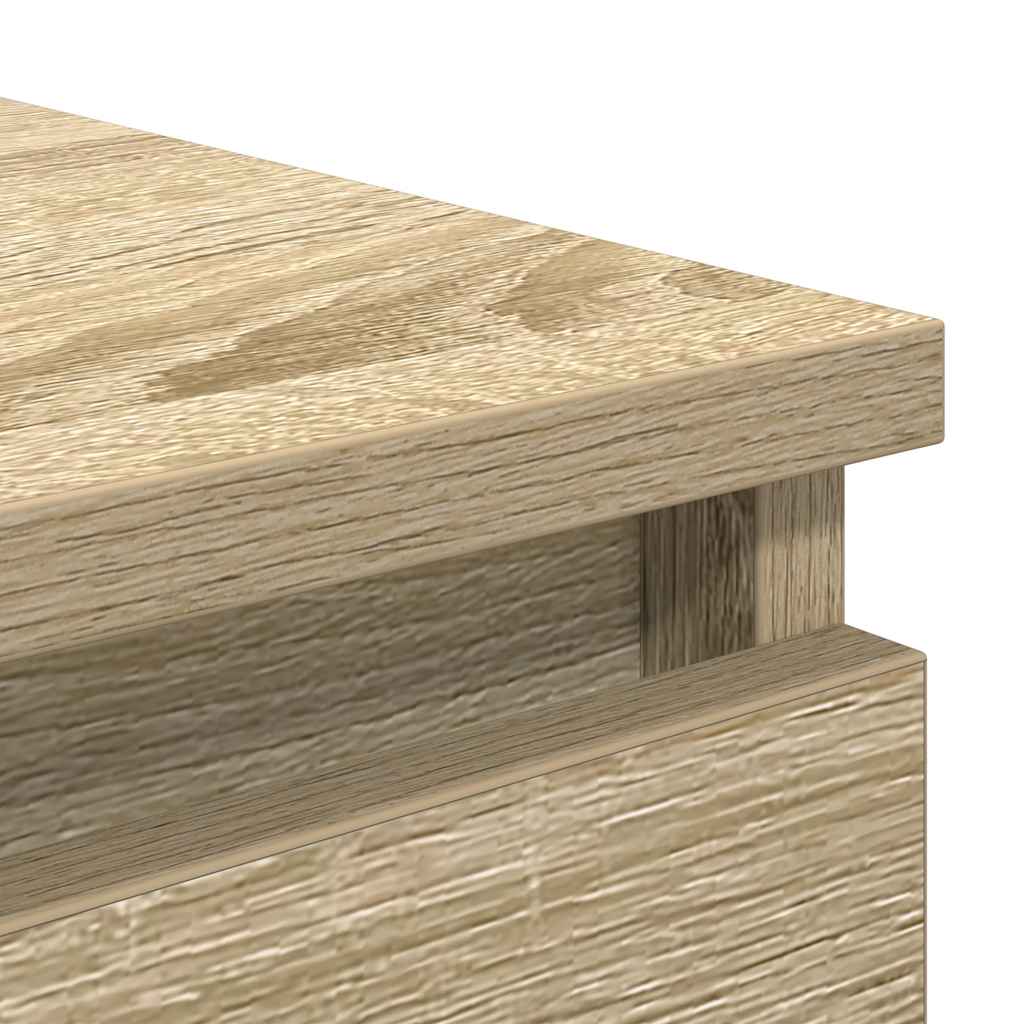 Dressoir met lades 37,5x35x99 cm spaanplaat sonoma eikenkleurig is nu te koop bij PeponiXL, paradijselijk wonen!