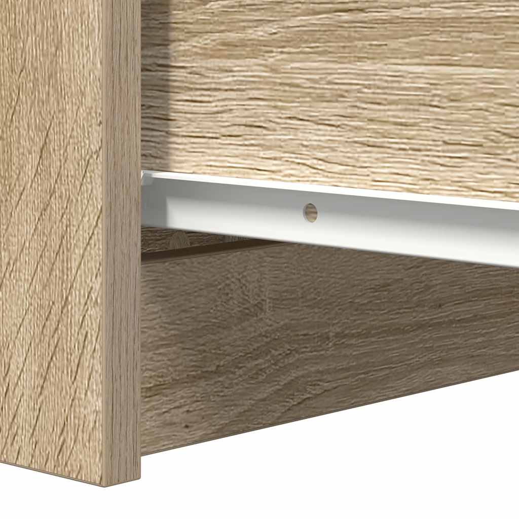 Dressoir met lades 37,5x35x99 cm spaanplaat sonoma eikenkleurig is nu te koop bij PeponiXL, paradijselijk wonen!
