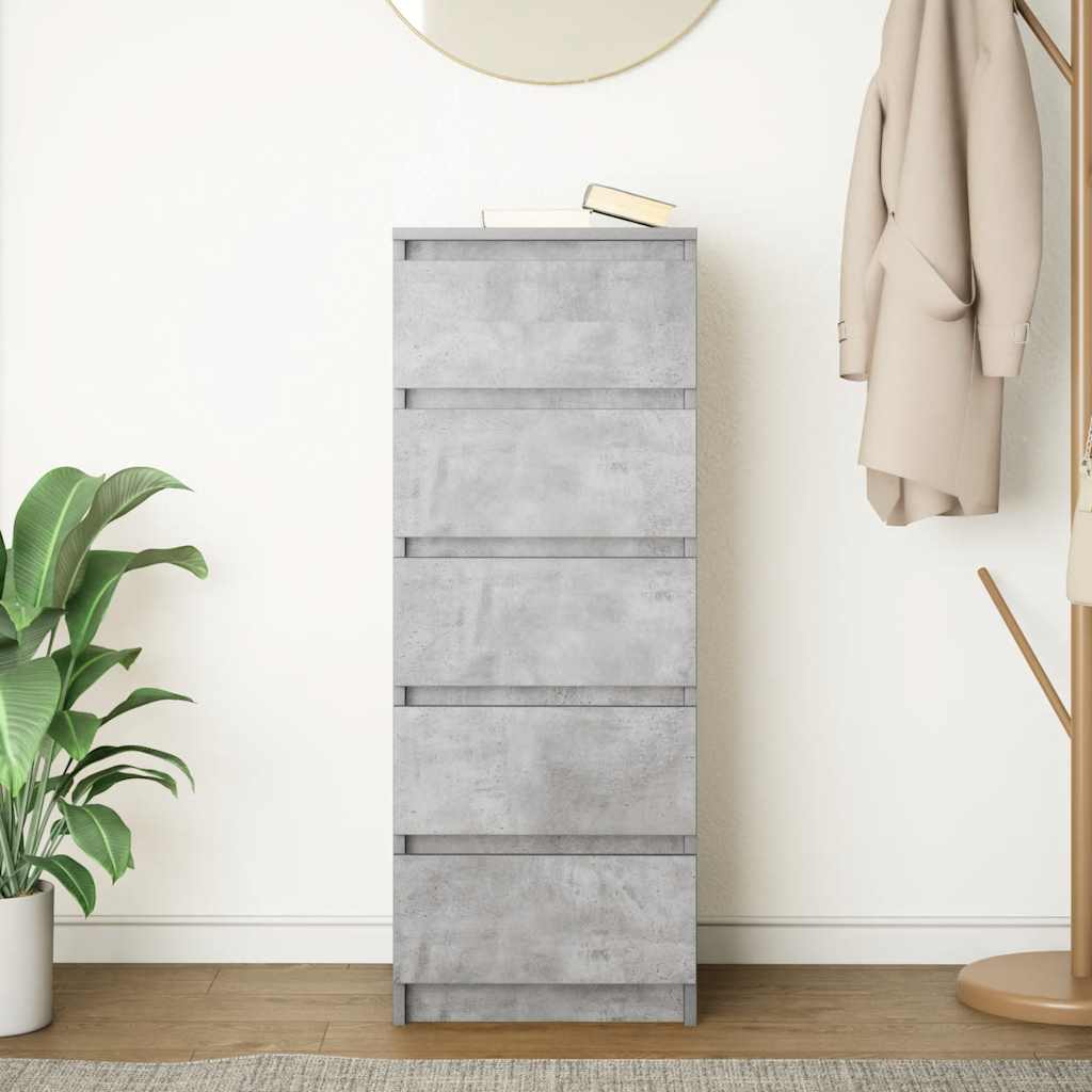 Dressoir met lades 37,5x35x99 cm spaanplaat betongrijs is nu te koop bij PeponiXL, paradijselijk wonen!