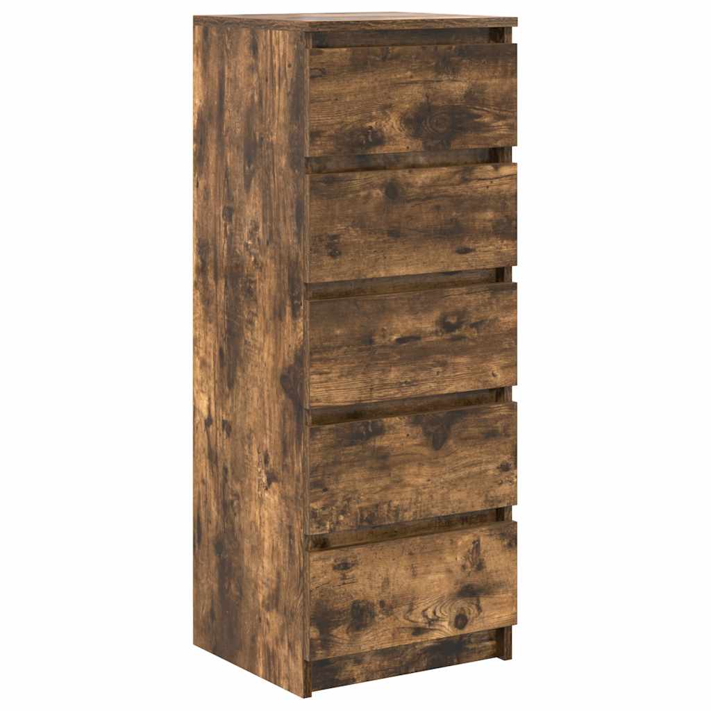 Dressoir met lades 37,5x35x99 cm spaanplaat gerookt eikenhout is nu te koop bij PeponiXL, paradijselijk wonen!