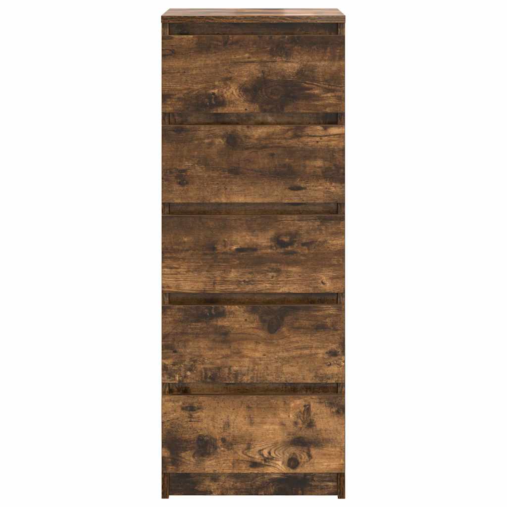 Dressoir met lades 37,5x35x99 cm spaanplaat gerookt eikenhout is nu te koop bij PeponiXL, paradijselijk wonen!