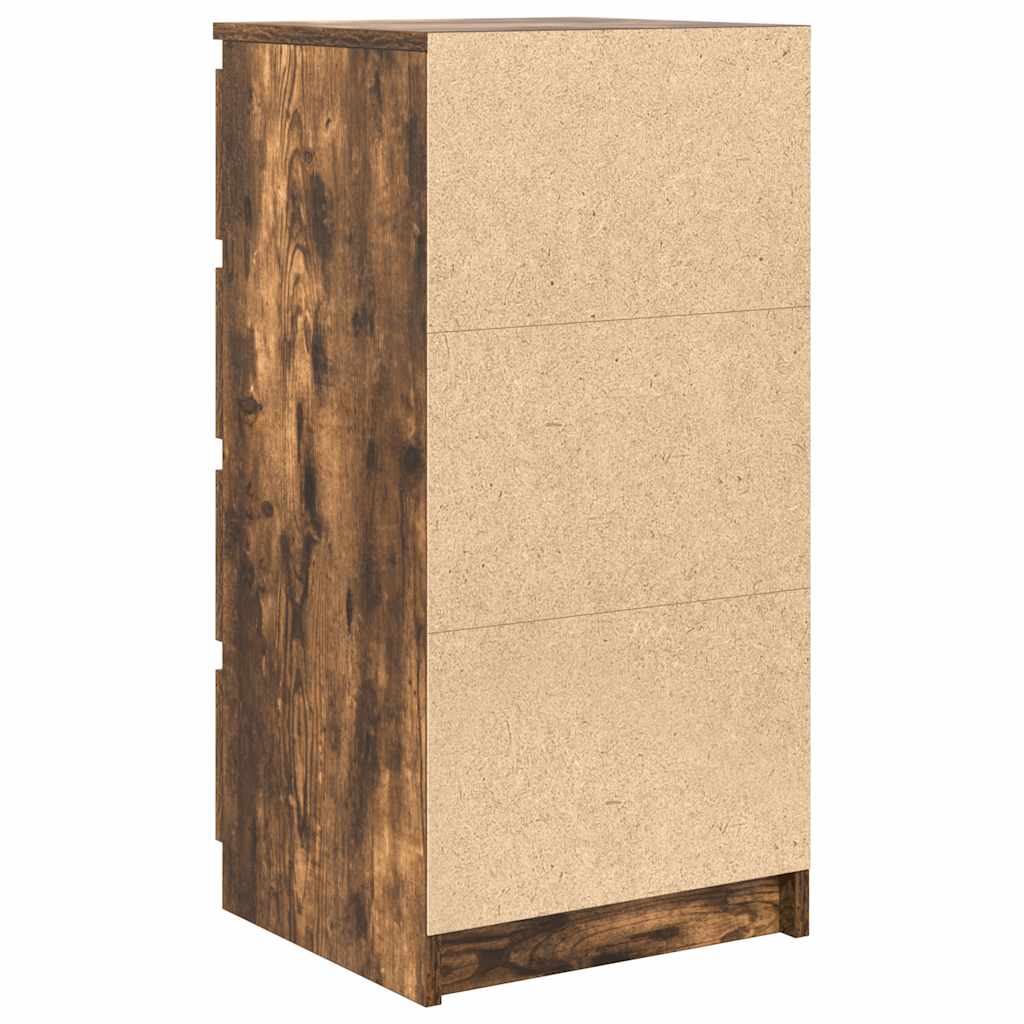 Dressoir met lades 37,5x35x99 cm spaanplaat gerookt eikenhout is nu te koop bij PeponiXL, paradijselijk wonen!