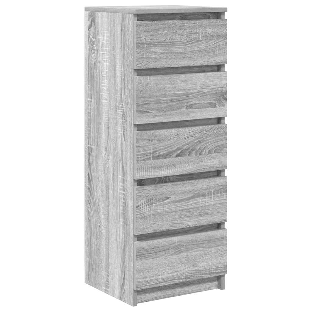 Dressoir met lades 37,5x35x99 cm spaanplaat grijs Sonoma is nu te koop bij PeponiXL, paradijselijk wonen!