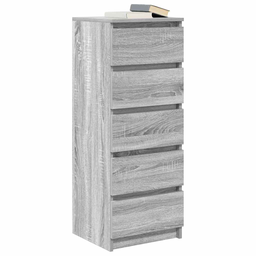 Dressoir met lades 37,5x35x99 cm spaanplaat grijs Sonoma is nu te koop bij PeponiXL, paradijselijk wonen!