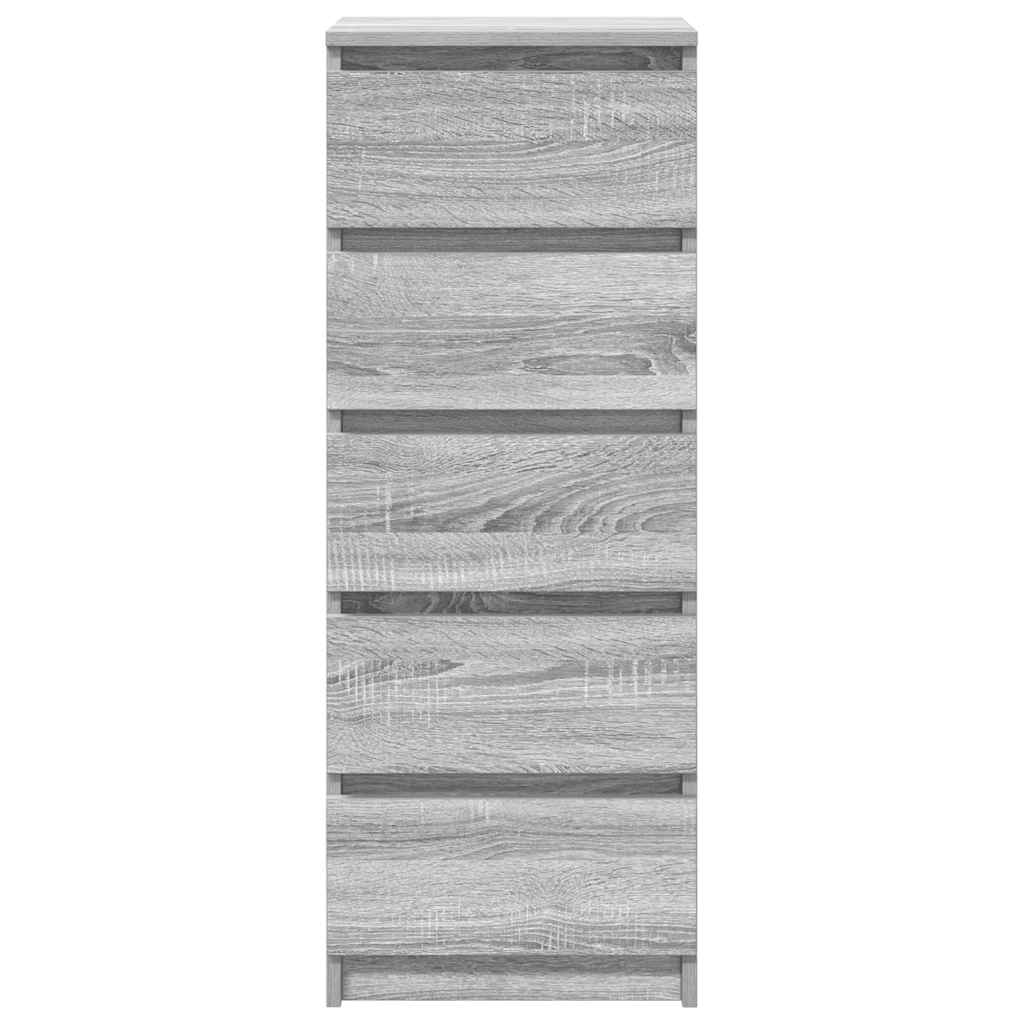 Dressoir met lades 37,5x35x99 cm spaanplaat grijs Sonoma is nu te koop bij PeponiXL, paradijselijk wonen!