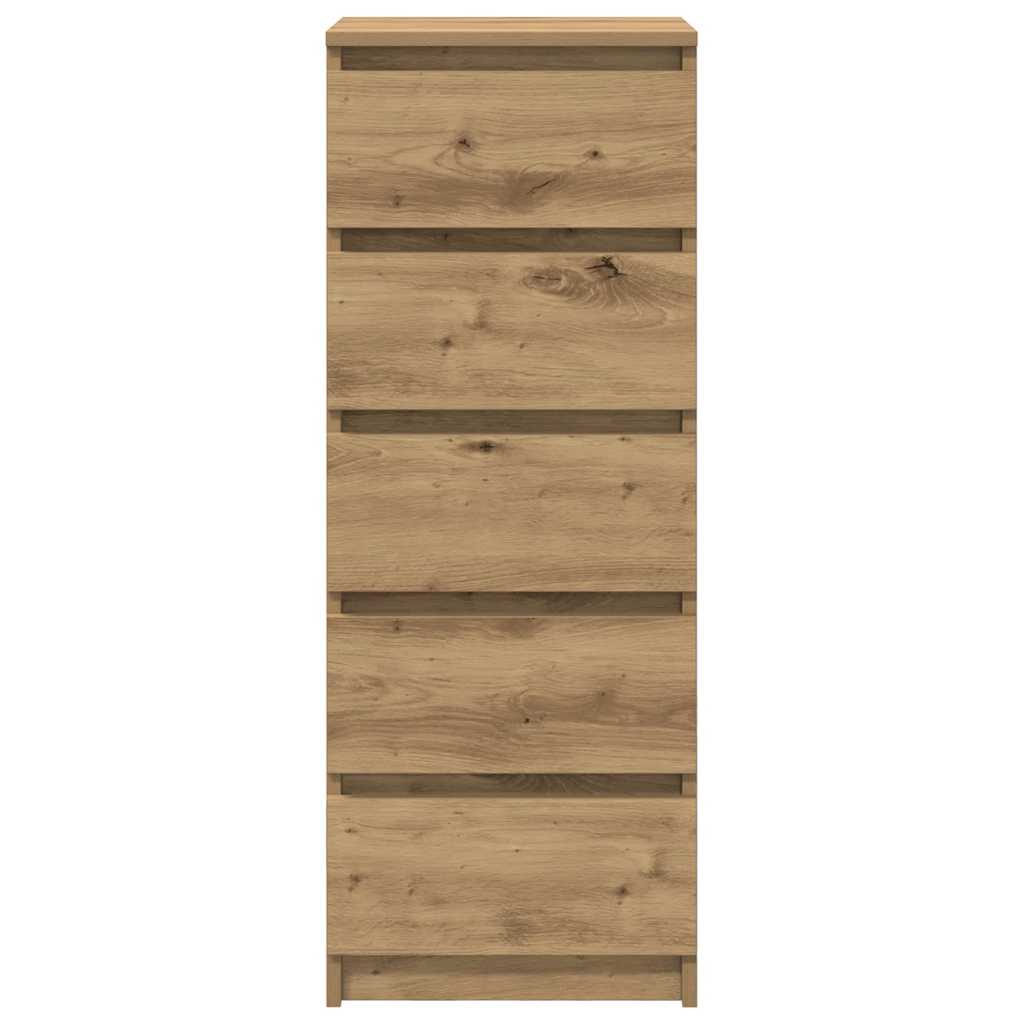 Dressoir met lades 37,5x35x99cm spaanplaat artisanaal eikenhout is nu te koop bij PeponiXL, paradijselijk wonen!