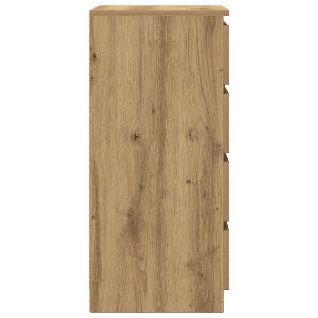 Dressoir met lades 37,5x35x99cm spaanplaat artisanaal eikenhout is nu te koop bij PeponiXL, paradijselijk wonen!