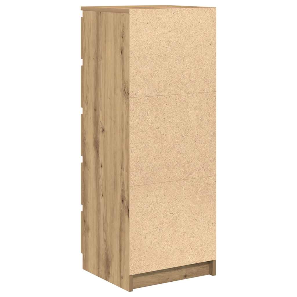 Dressoir met lades 37,5x35x99cm spaanplaat artisanaal eikenhout is nu te koop bij PeponiXL, paradijselijk wonen!