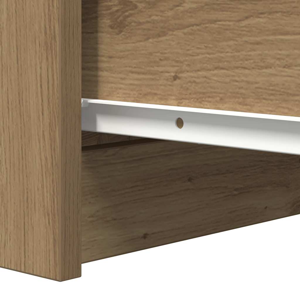 Dressoir met lades 37,5x35x99cm spaanplaat artisanaal eikenhout is nu te koop bij PeponiXL, paradijselijk wonen!