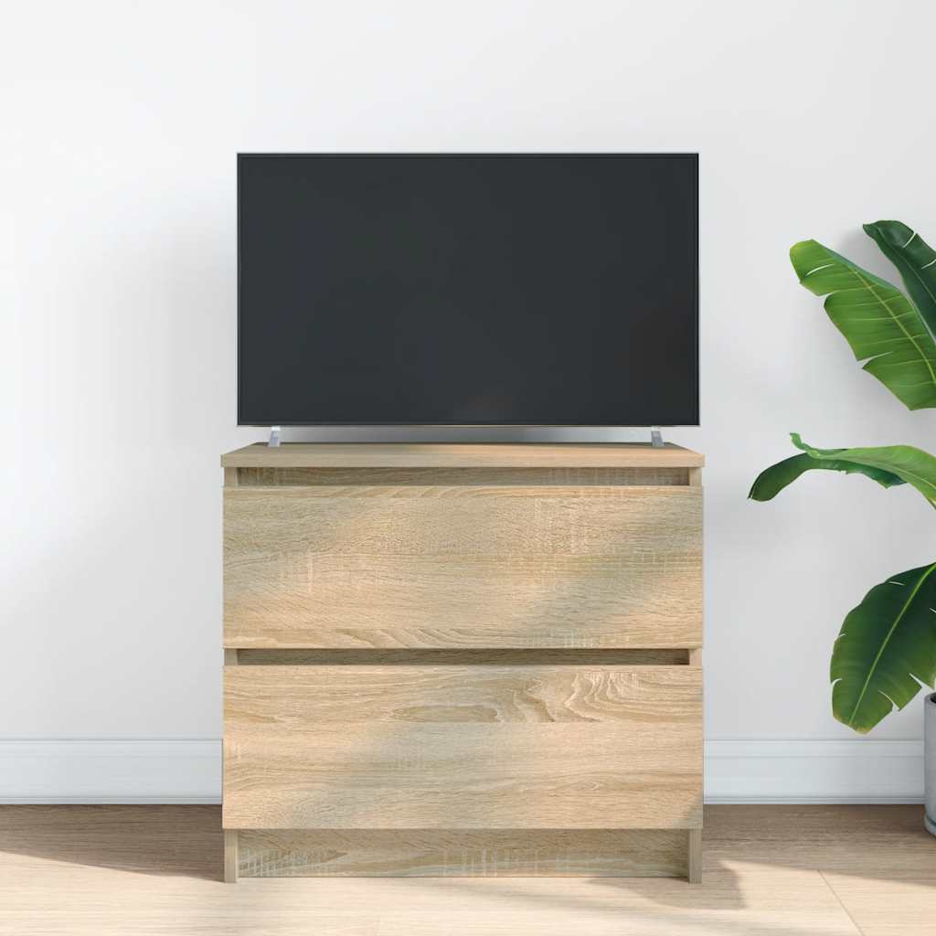 Tv-meubel 60x35x54 cm bewerkt hout sonoma eikenkleurig is nu te koop bij PeponiXL, paradijselijk wonen!
