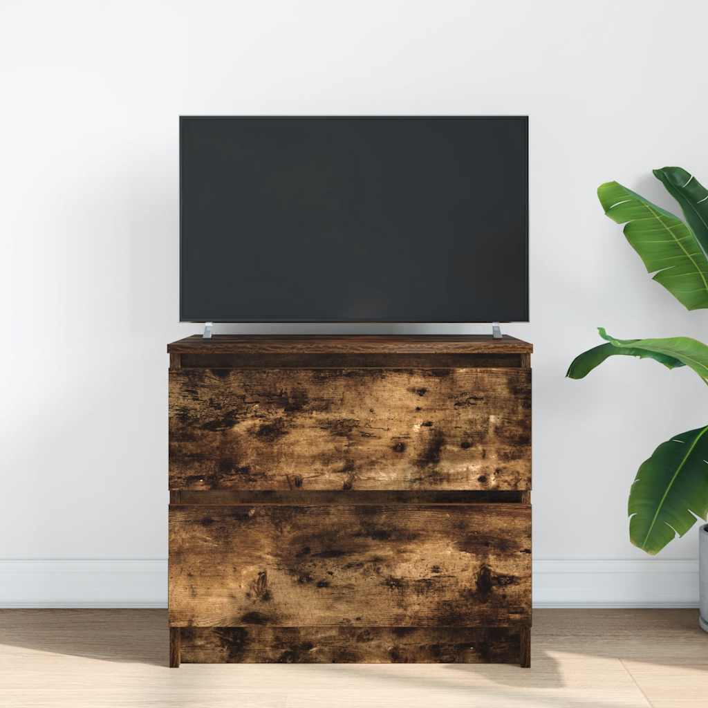 Tv-meubel 60x35x54 cm bewerkt hout gerookt eikenkleurig is nu te koop bij PeponiXL, paradijselijk wonen!