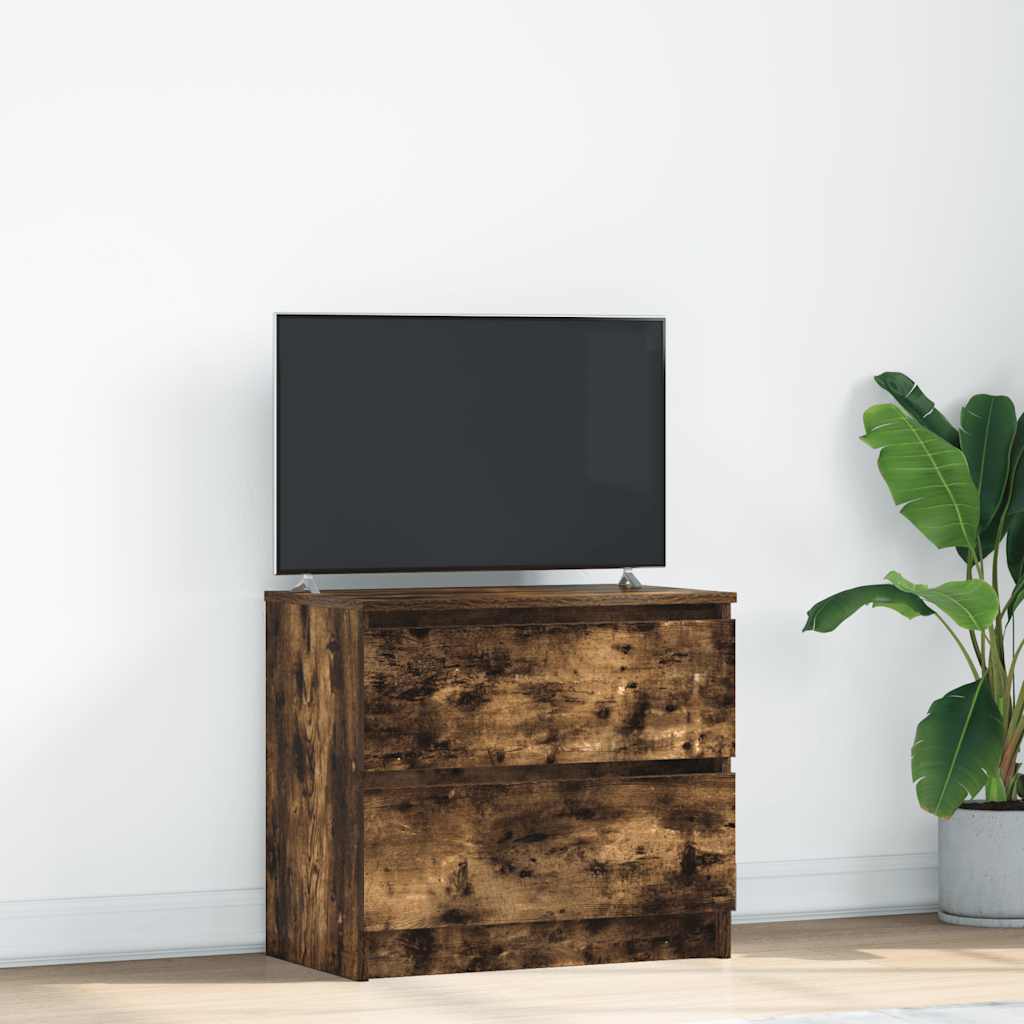 Tv-meubel 60x35x54 cm bewerkt hout gerookt eikenkleurig is nu te koop bij PeponiXL, paradijselijk wonen!