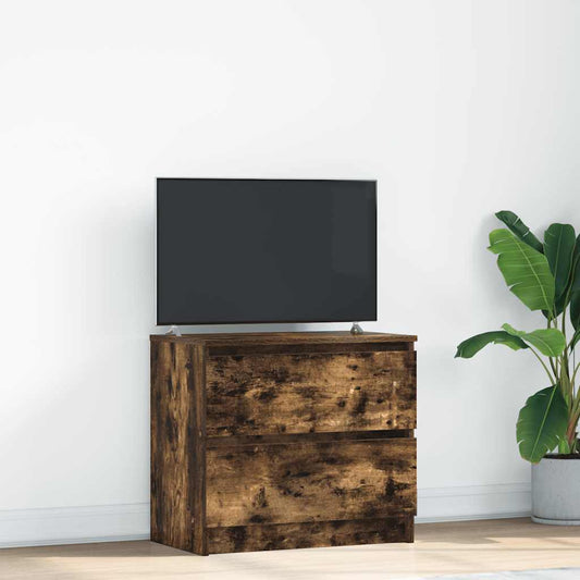 Tv-meubel 60x35x54 cm bewerkt hout gerookt eikenkleurig is nu te koop bij PeponiXL, paradijselijk wonen!