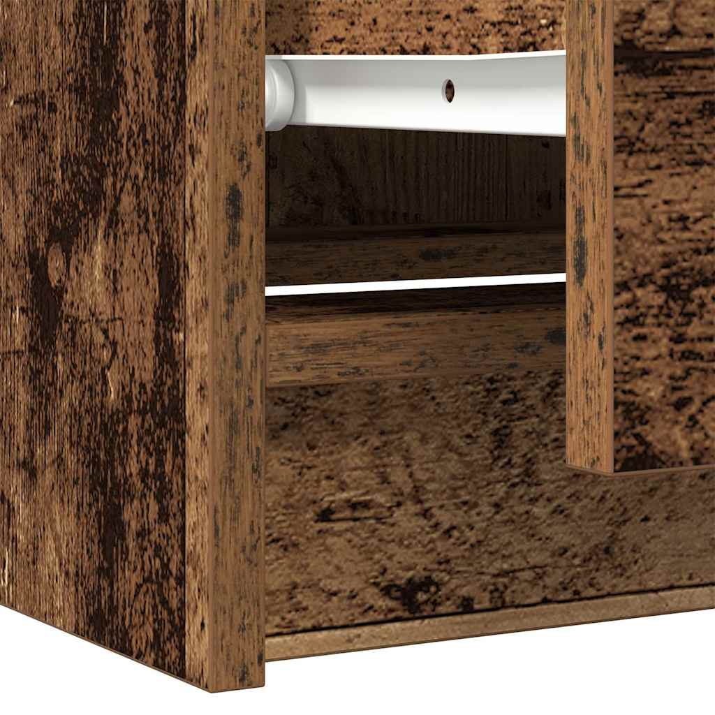 Tv-meubel 60x35x54 cm bewerkt hout oud houtkleurig is nu te koop bij PeponiXL, paradijselijk wonen!