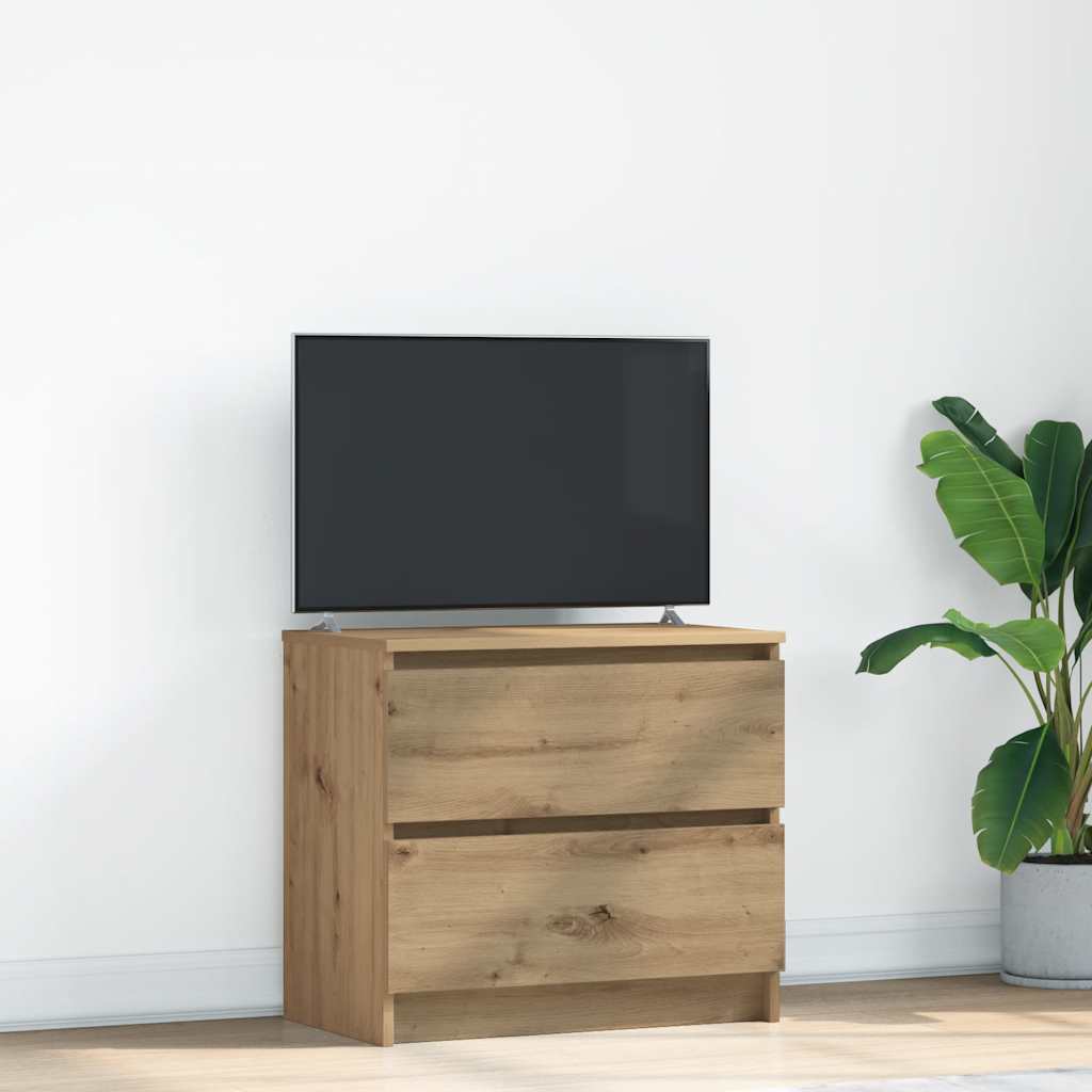 Tv-meubel 60x35x54 cm bewerkt hout artisanaal eikenkleur is nu te koop bij PeponiXL, paradijselijk wonen!