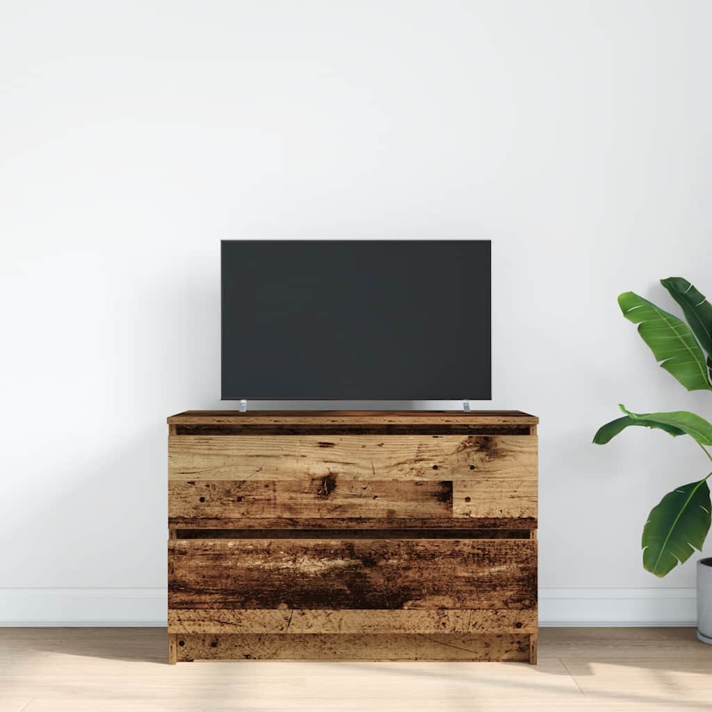 Tv-meubel 80x35x54 cm spaanplaat oud hout is nu te koop bij PeponiXL, paradijselijk wonen!