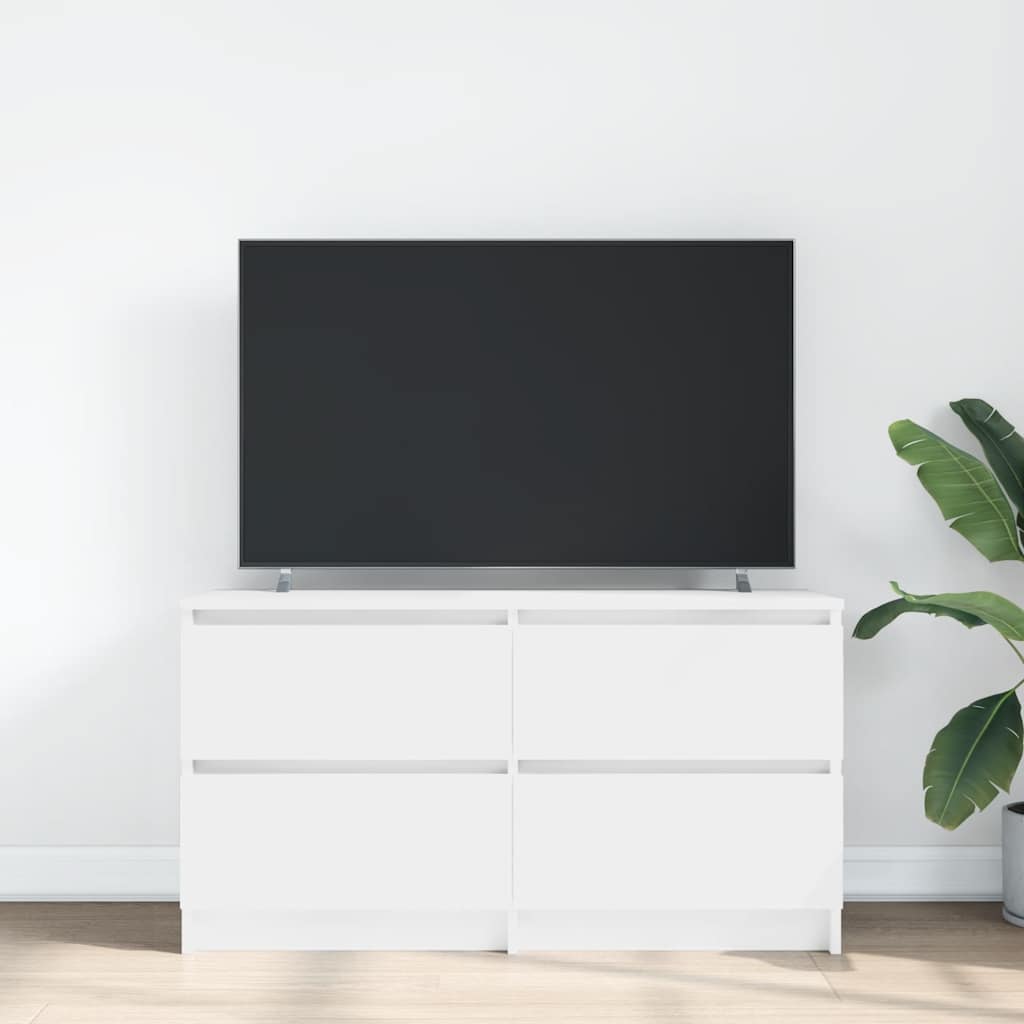 Tv-meubel 100x35x54 cm bewerkt hout wit is nu te koop bij PeponiXL, paradijselijk wonen!