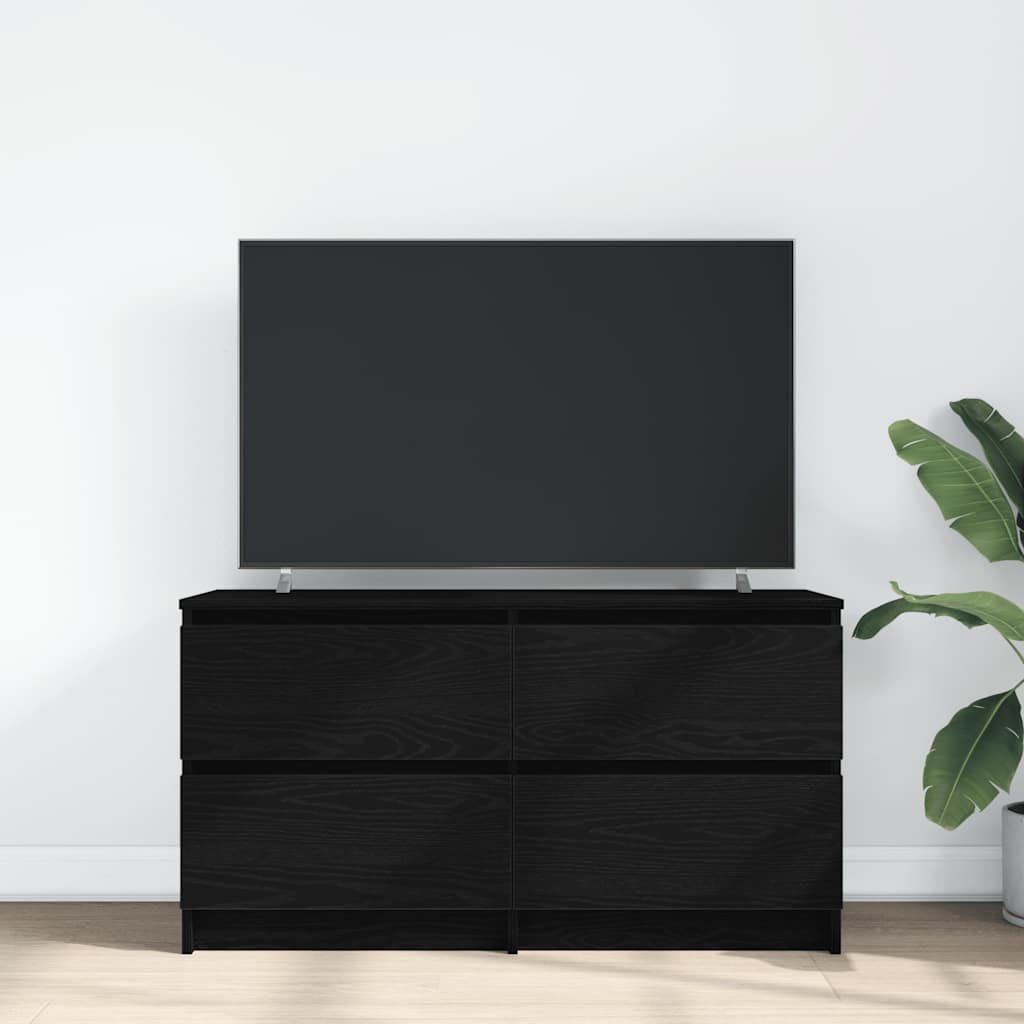 Tv-meubel 100x35x54 cm bewerkt hout zwart is nu te koop bij PeponiXL, paradijselijk wonen!