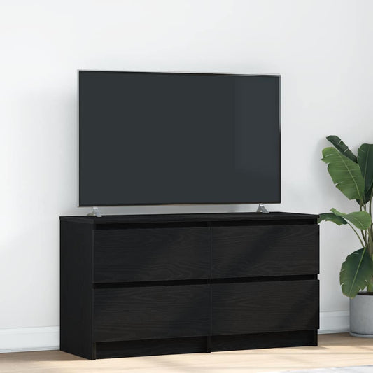 Tv-meubel 100x35x54 cm bewerkt hout zwart is nu te koop bij PeponiXL, paradijselijk wonen!