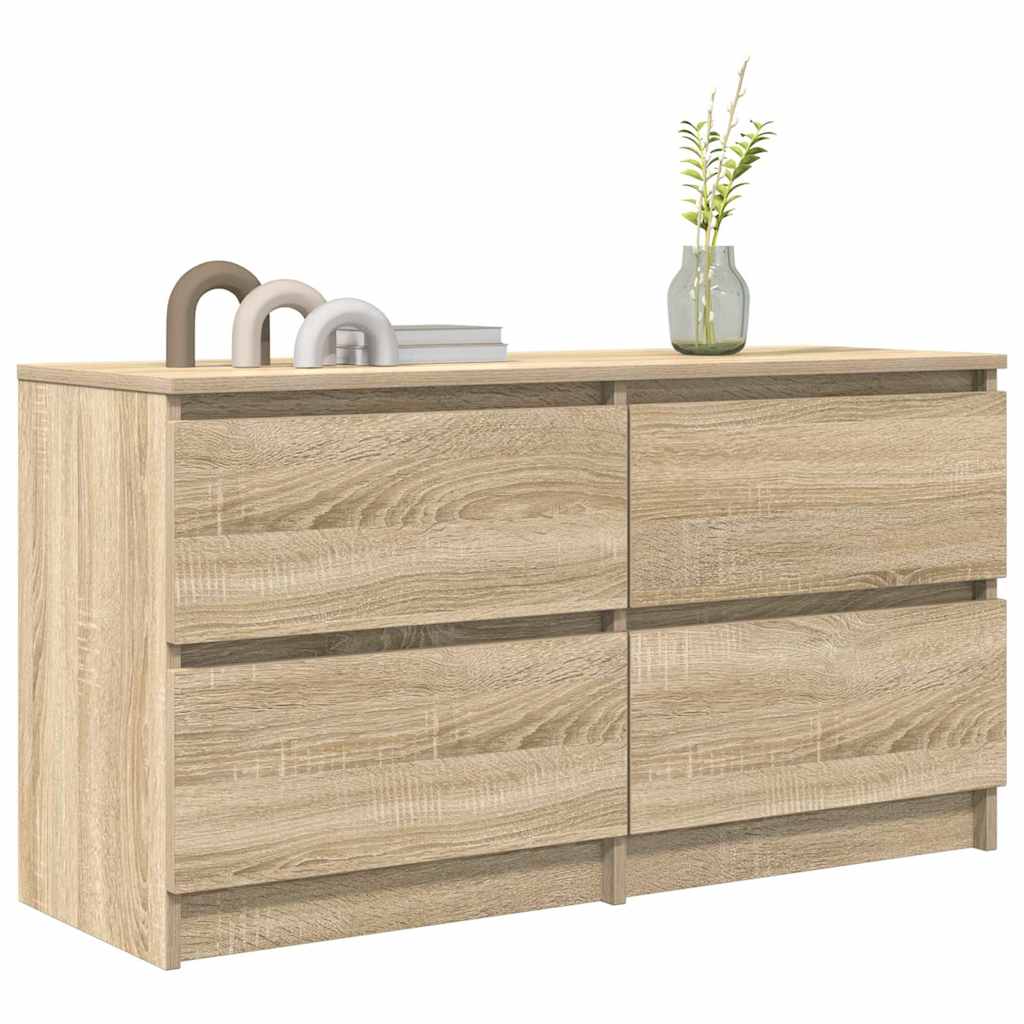 Tv-meubel 100x35x54 cm bewerkt hout sonoma eikenkleurig is nu te koop bij PeponiXL, paradijselijk wonen!