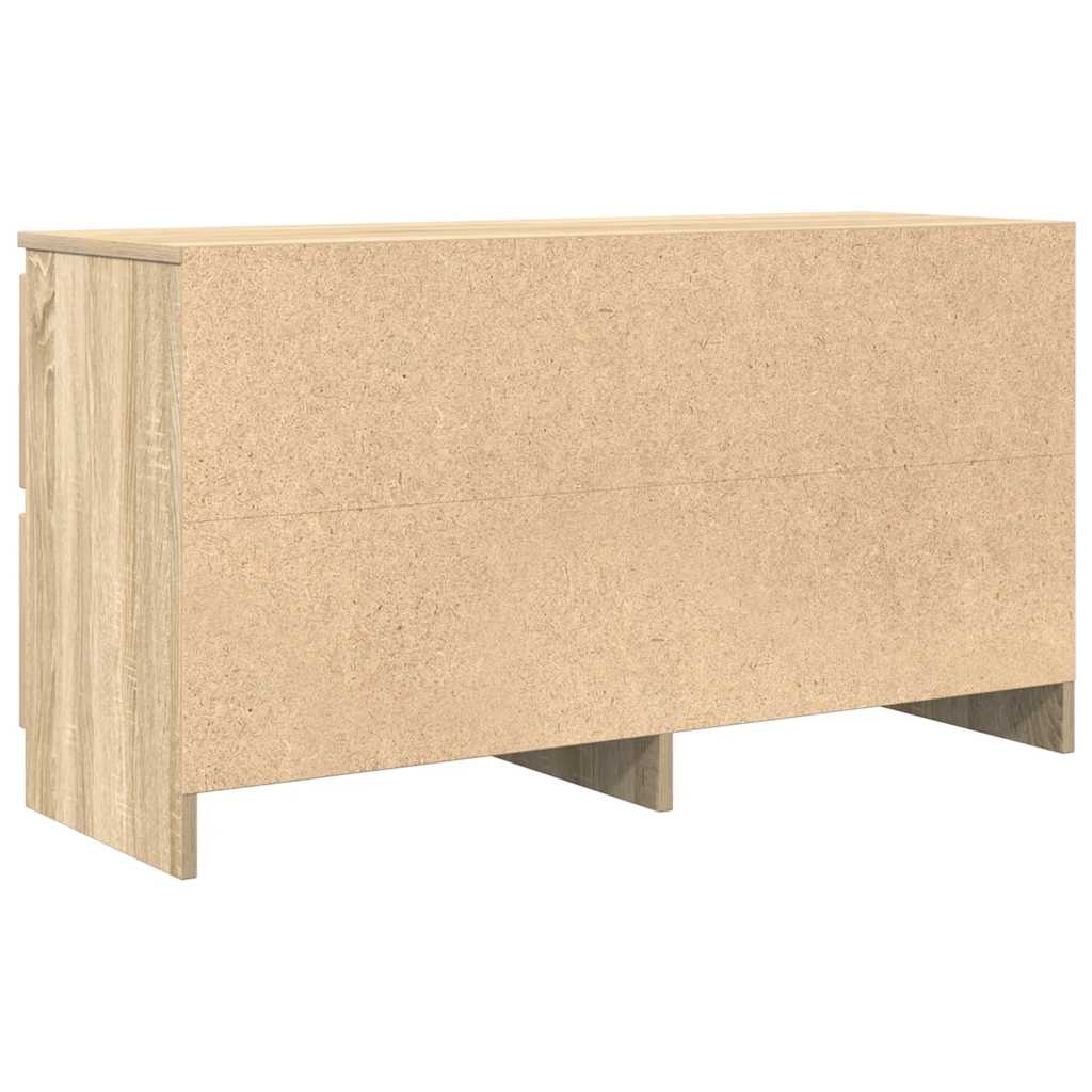 Tv-meubel 100x35x54 cm bewerkt hout sonoma eikenkleurig is nu te koop bij PeponiXL, paradijselijk wonen!