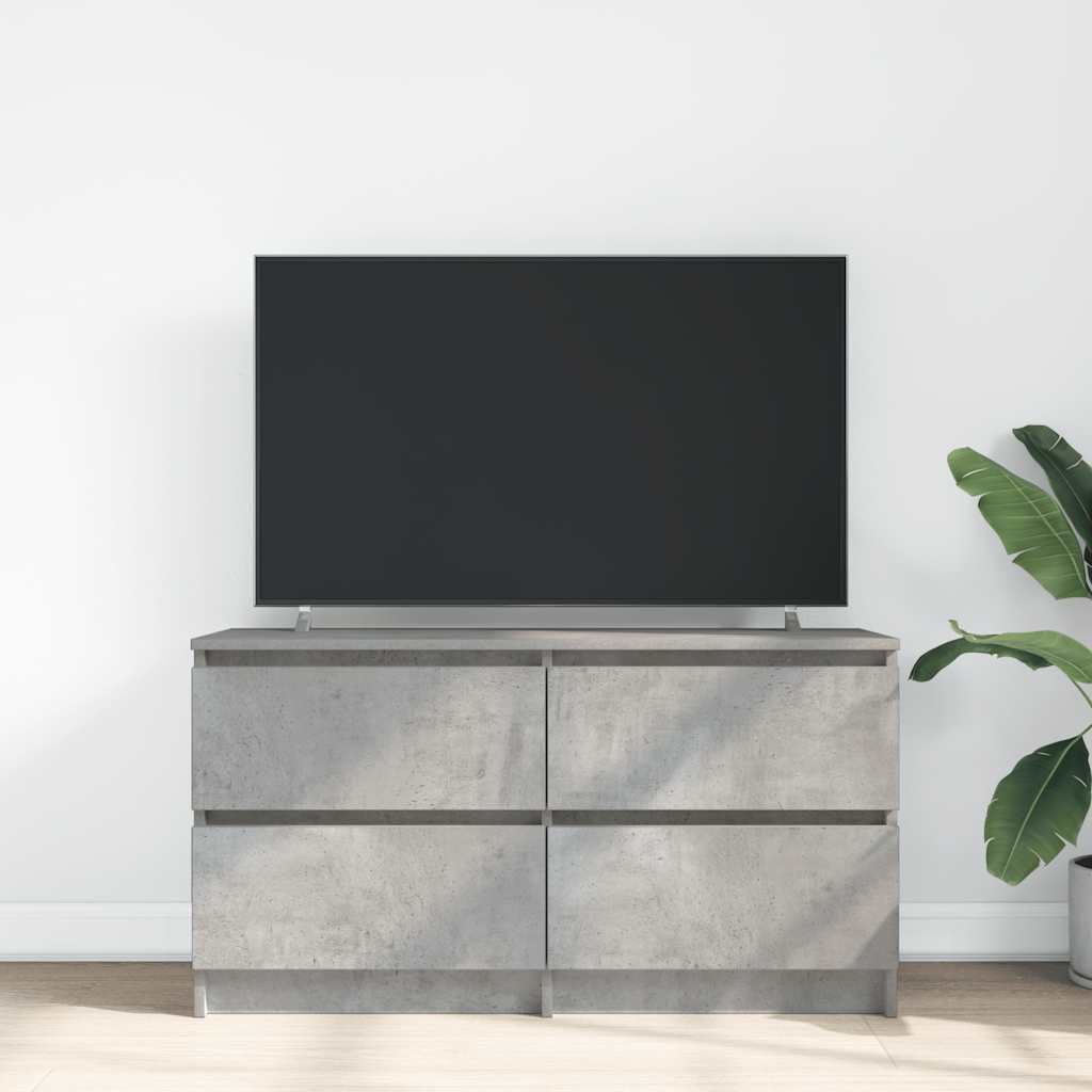 Tv-meubel 100x35x54 cm bewerkt hout betongrijs is nu te koop bij PeponiXL, paradijselijk wonen!