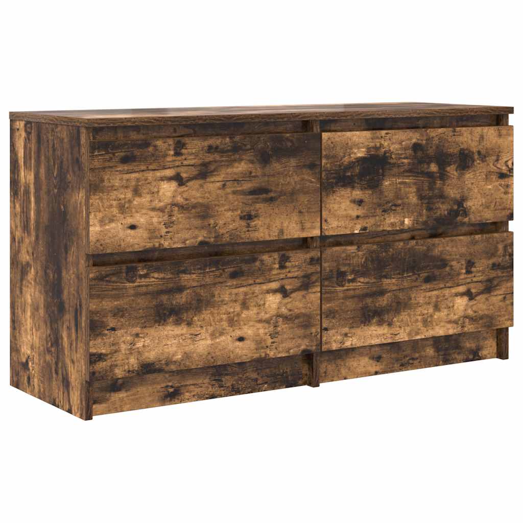 Tv-meubel 100x35x54 cm bewerkt hout gerookt eikenkleurig is nu te koop bij PeponiXL, paradijselijk wonen!