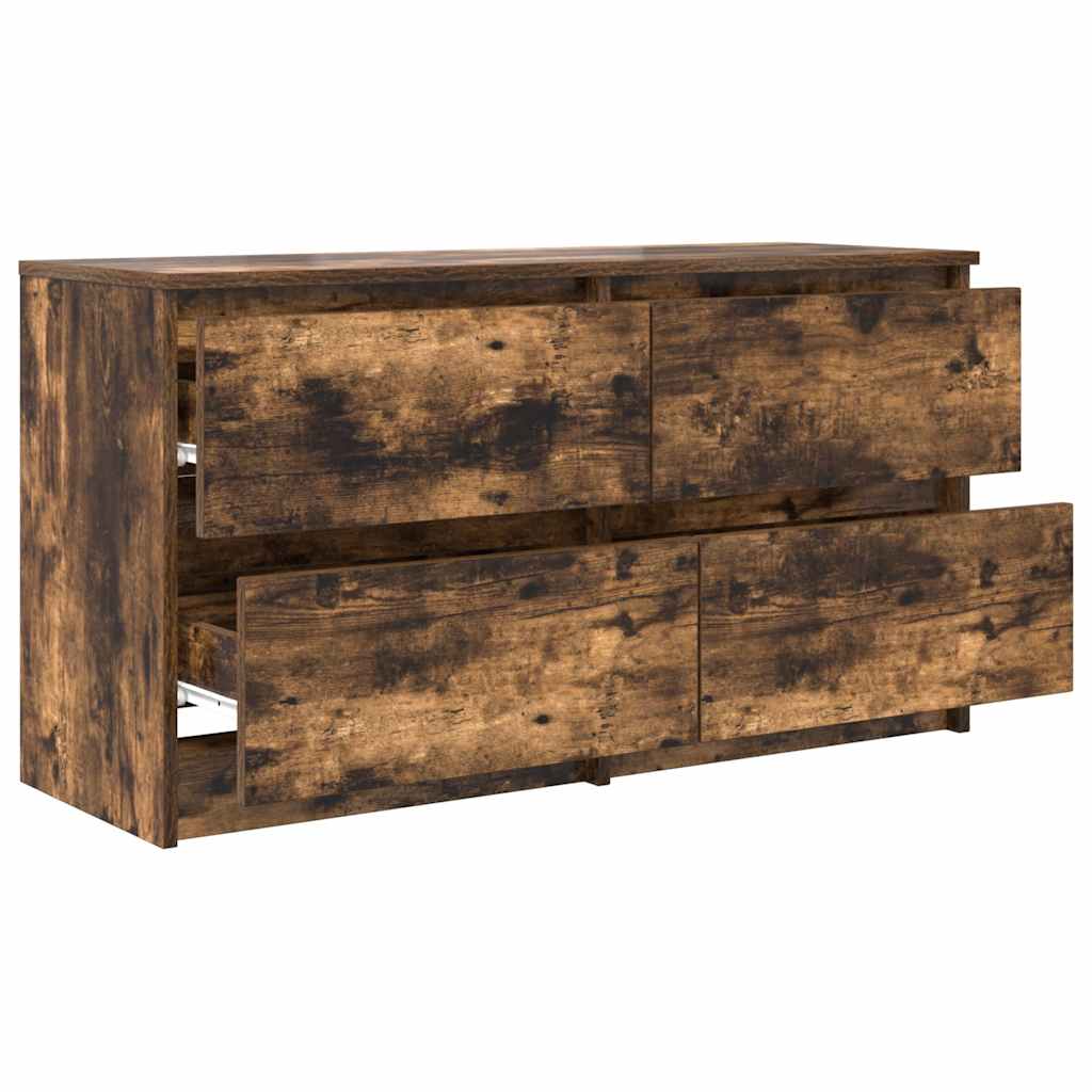 Tv-meubel 100x35x54 cm bewerkt hout gerookt eikenkleurig is nu te koop bij PeponiXL, paradijselijk wonen!