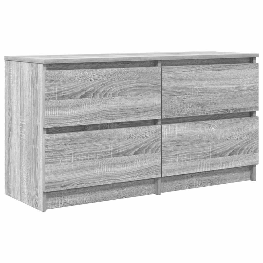 Tv-meubel 100x35x54 cm bewerkt hout grijs sonoma eikenkleurig is nu te koop bij PeponiXL, paradijselijk wonen!